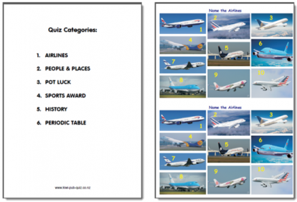 Pub Quiz Pack 1357