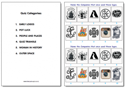 Pub Quiz Pack 1598
