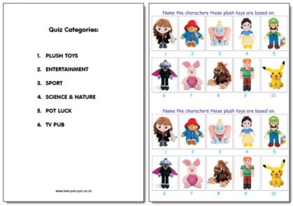 Pub Quiz Pack 1788