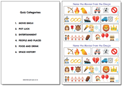 Pub Quiz Pack 1870